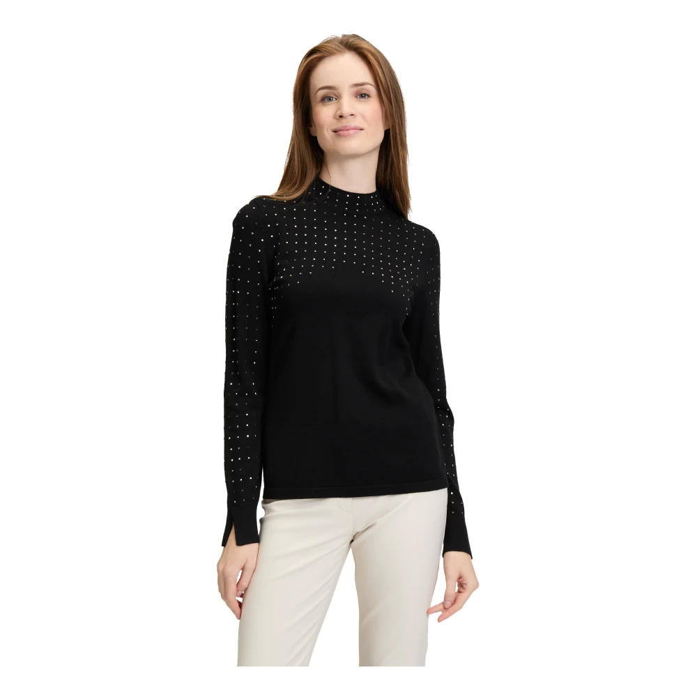 Betty Barclay Limited Edition Gebreide Trui met Strass Black Dames