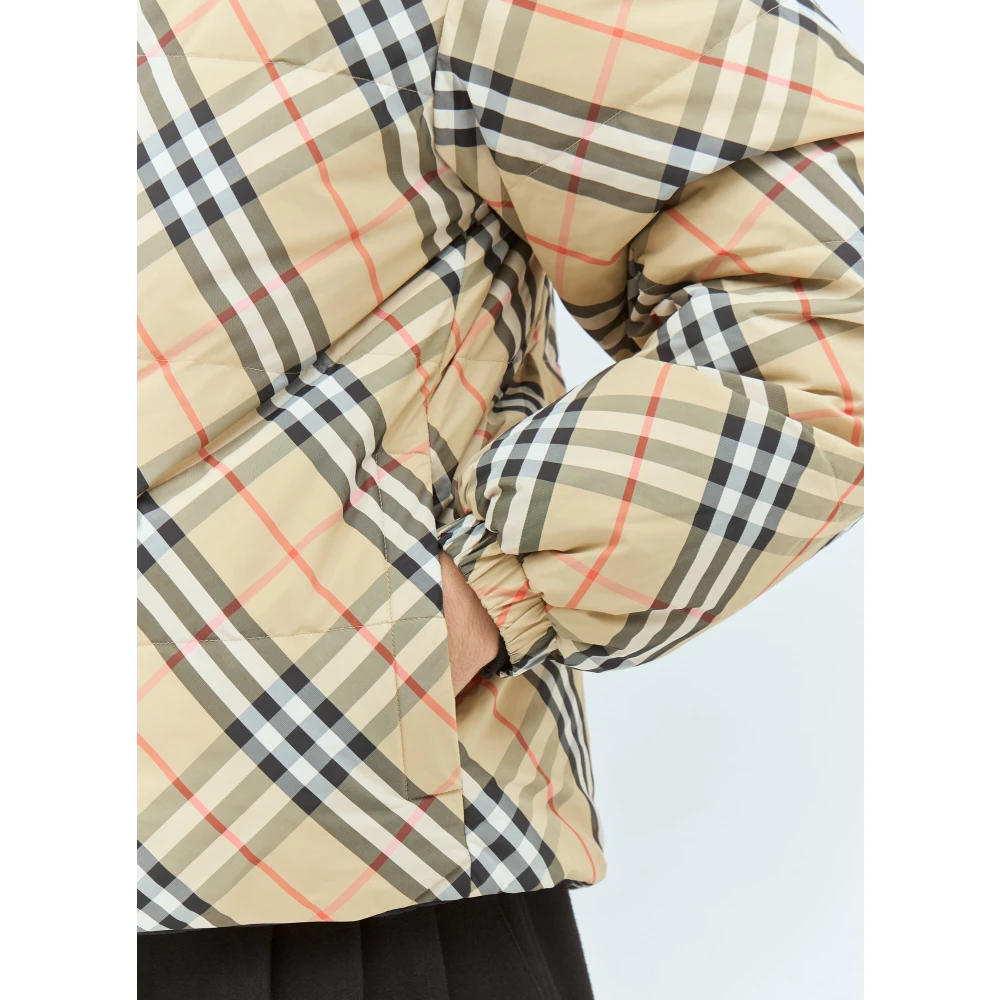 Burberry Geruite Omkeerbare Jas Beige Heren