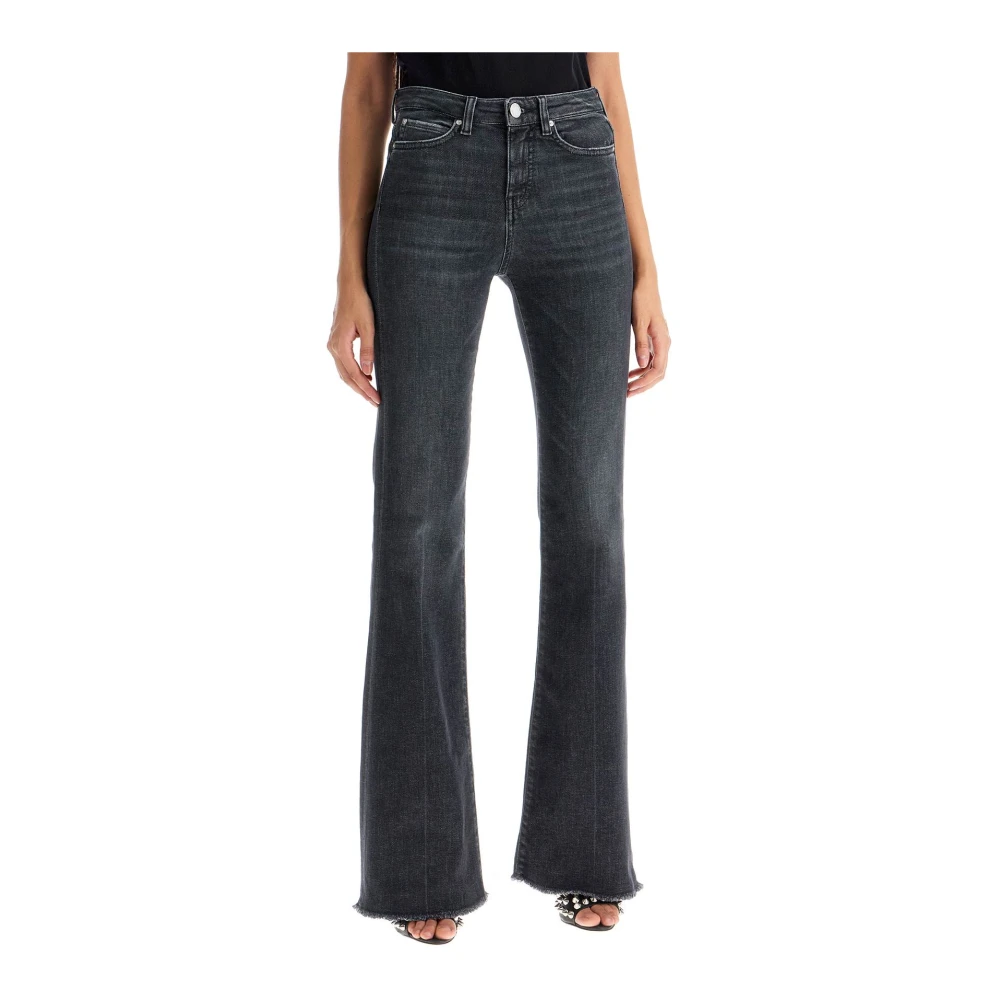 Pinko Flora Flared Jeans Gray Dames
