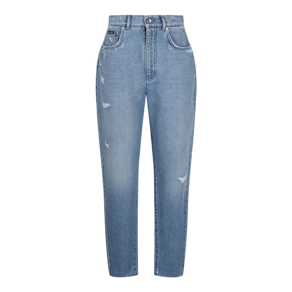 Dolce & Gabbana Women's Blue Mini Ripped Jeans Extra Small