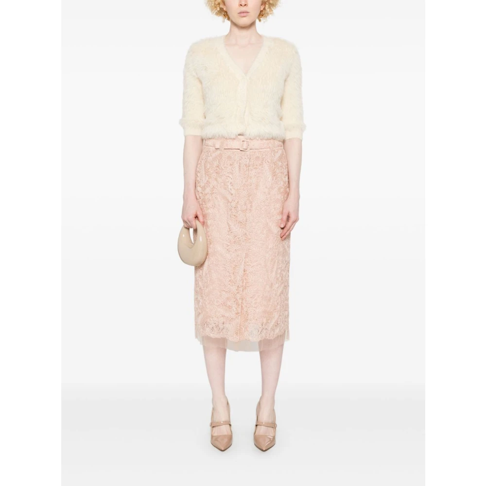 Ermanno Scervino Roze Rok met Riemlussen Pink Dames