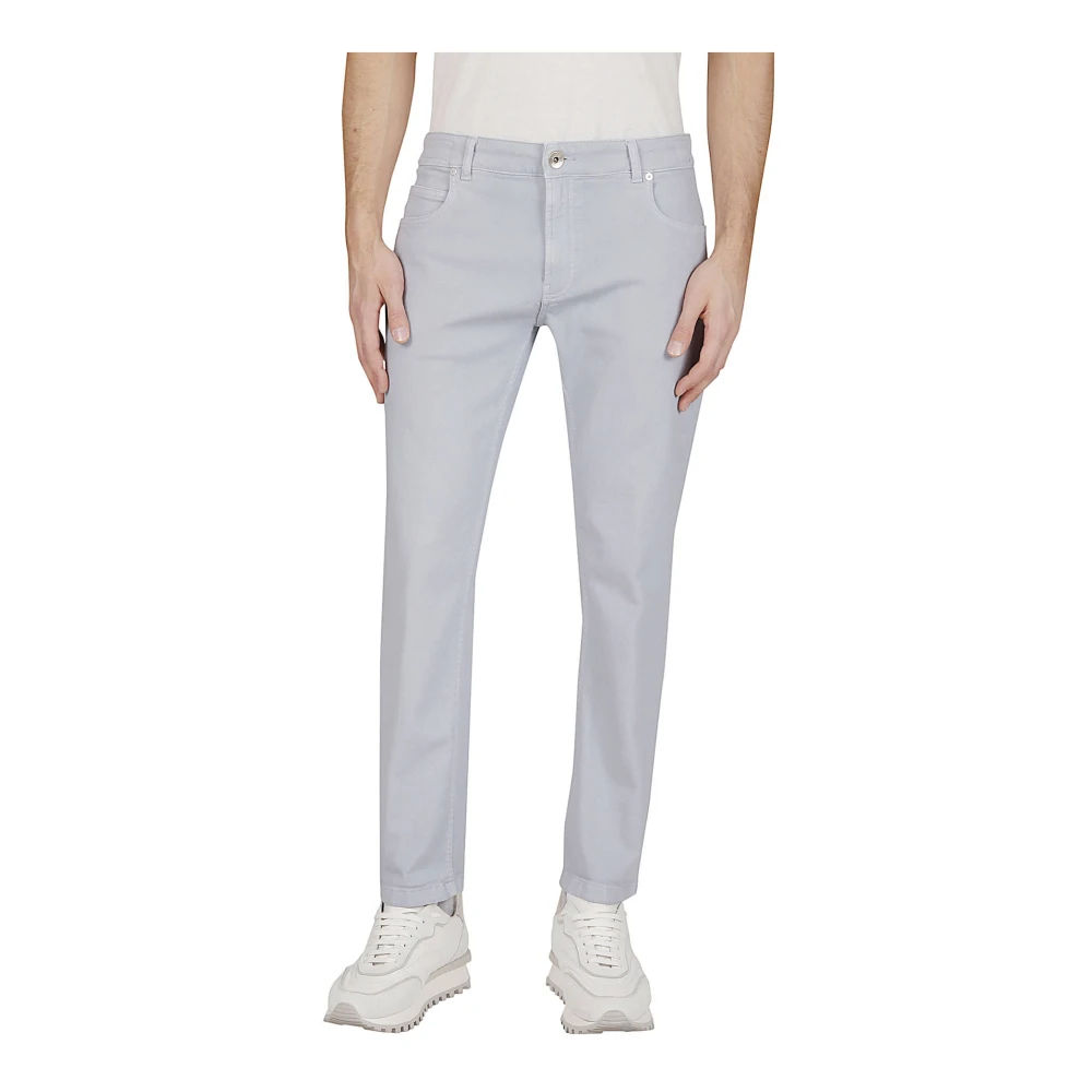 Eleventy Stretch Denim 5-Pocket Broek Blue Heren
