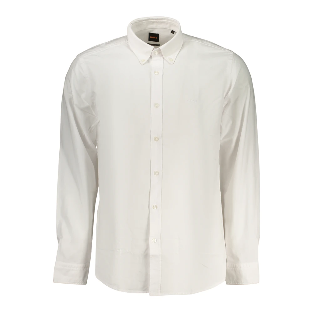 Hugo Men's White Casual Shirts, M, Long-Sleeved Shirt