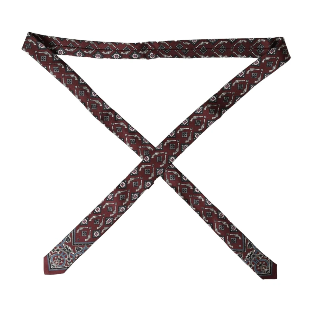 Dolce & Gabbana Bourgondische Zijden Western Stijl Stropdas Red Heren