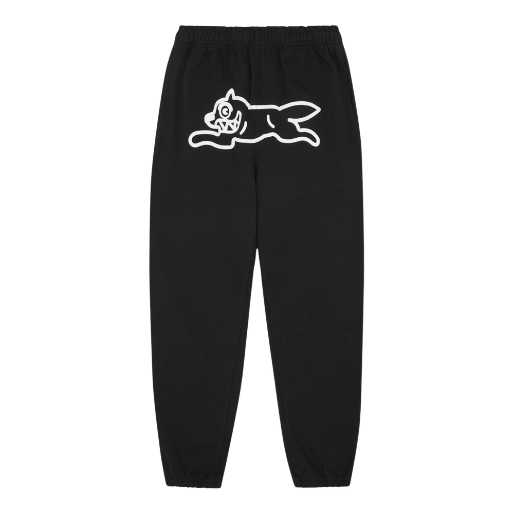 Icecream Men's Black Sweatpants, L, Running Dog Joggers