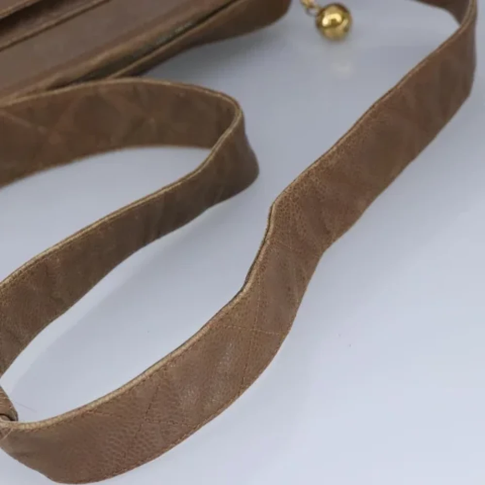 Chanel Vintage Pre-owned Leather shoulder-bags Brown Dames