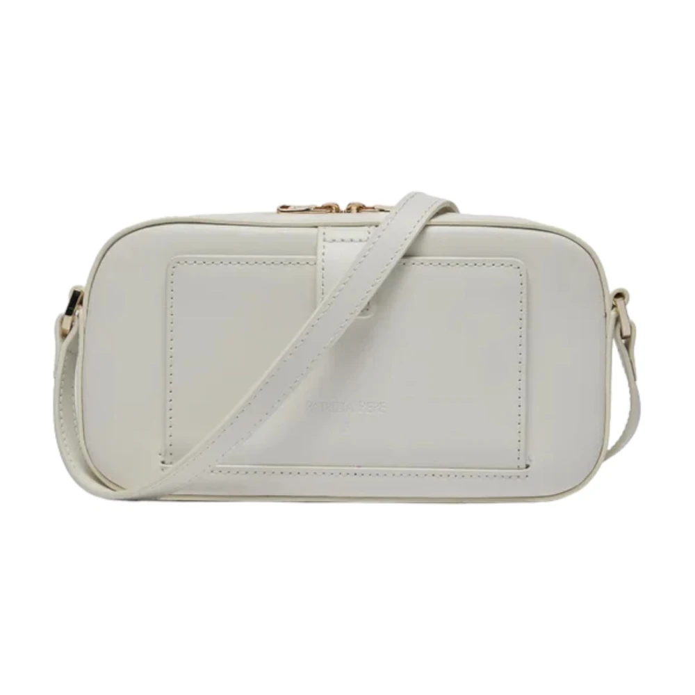 PATRIZIA PEPE Stijlvolle Leren Dames Tas White Dames