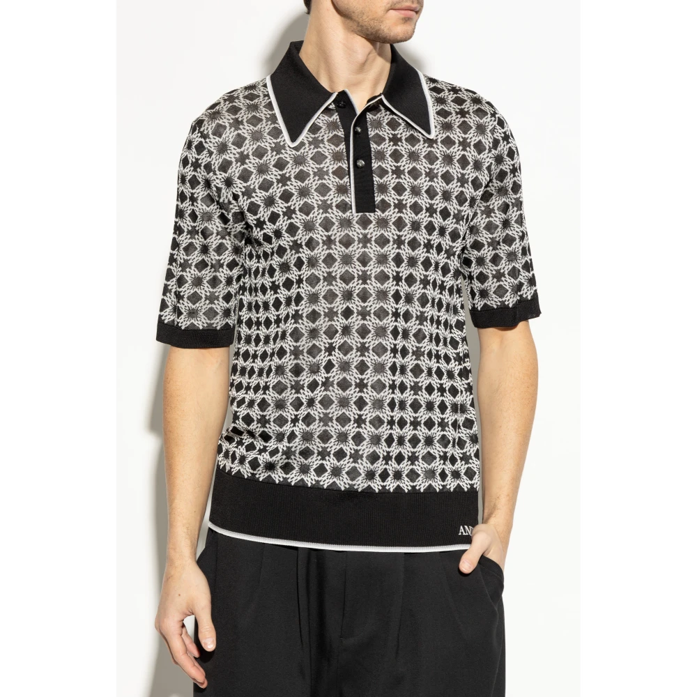 Amiri Polo met logo Black Heren