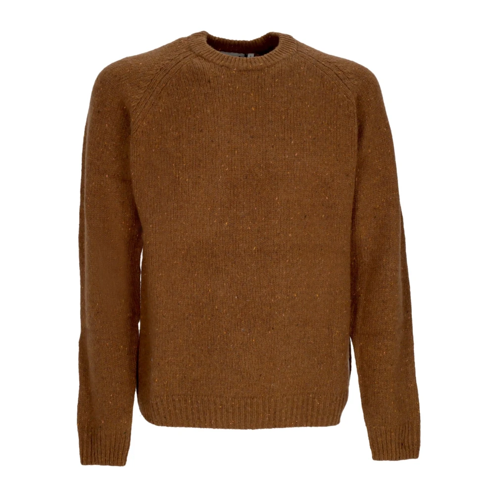 Carhartt WIP Anglistic Sweater Speckled Tamarind Brown Heren