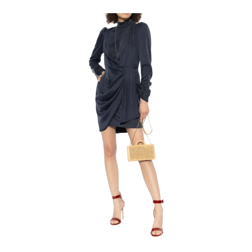 Zimmermann Navy Gedrapeerde Mini Jurk Blue Dames