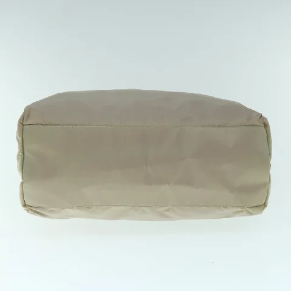 Prada Vintage Pre-owned Nylon handbags Beige Dames