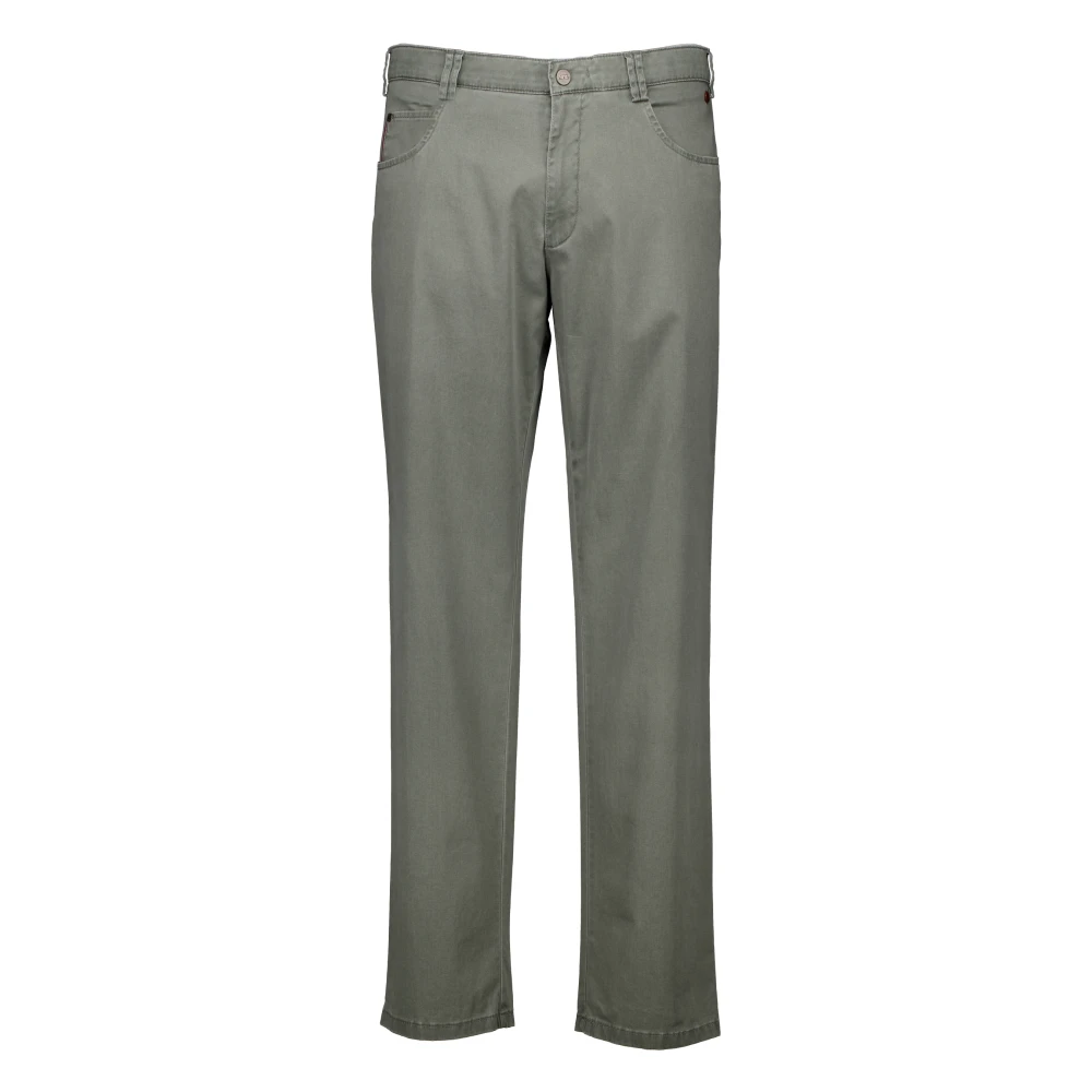 Meyer Men's Green Slim-Fit Trousers, W28, Chino Trousers Diego