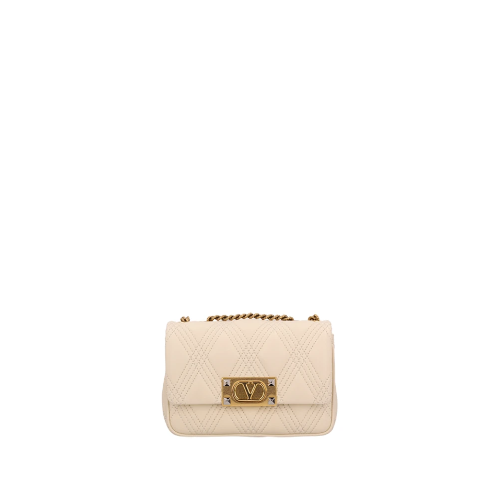 Valentino Garavani Women's Beige Shoulder Bags, One Size, Stylish Shoulder Bag For Everyday Use