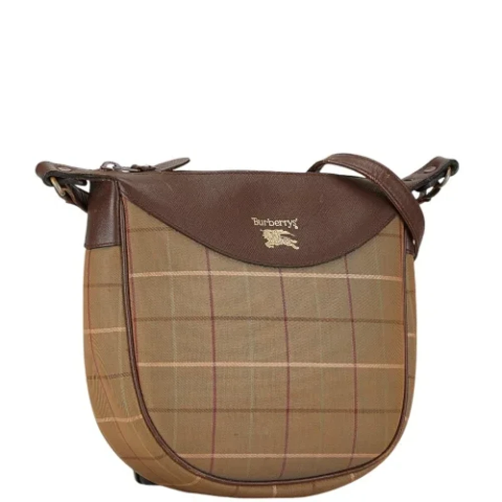 Burberry Vintage Pre-owned Canvas shoulder-bags Brown Dames