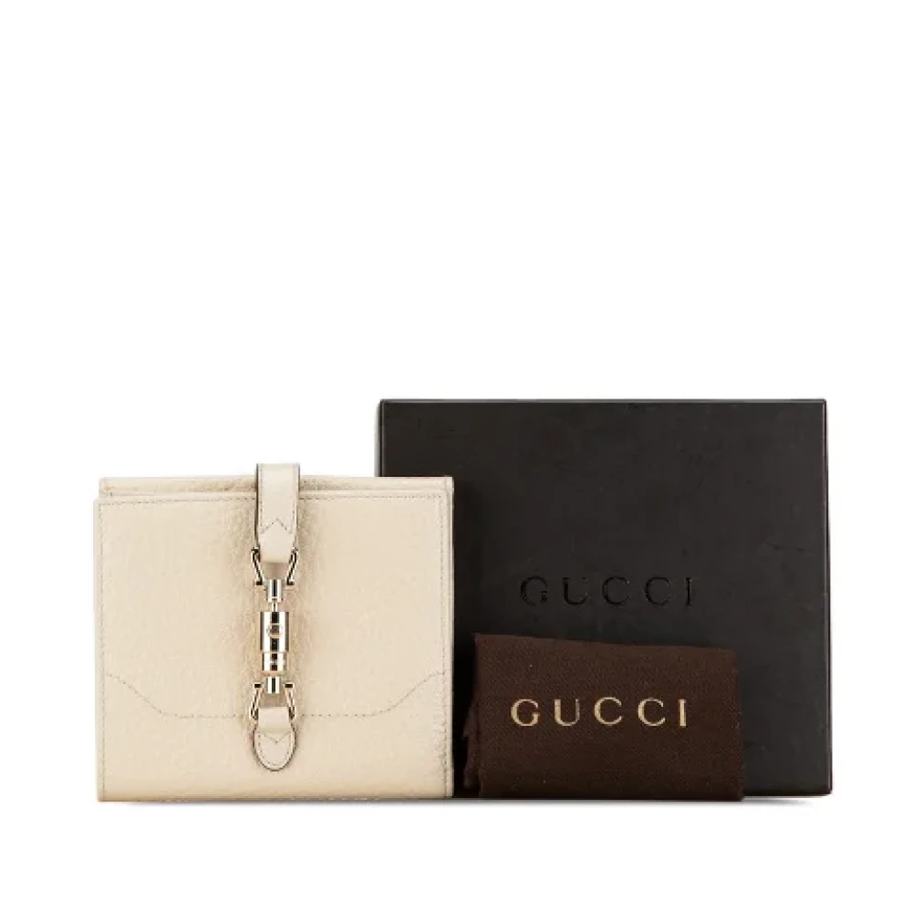 Gucci Vintage Pre-owned Leather wallets Beige Dames