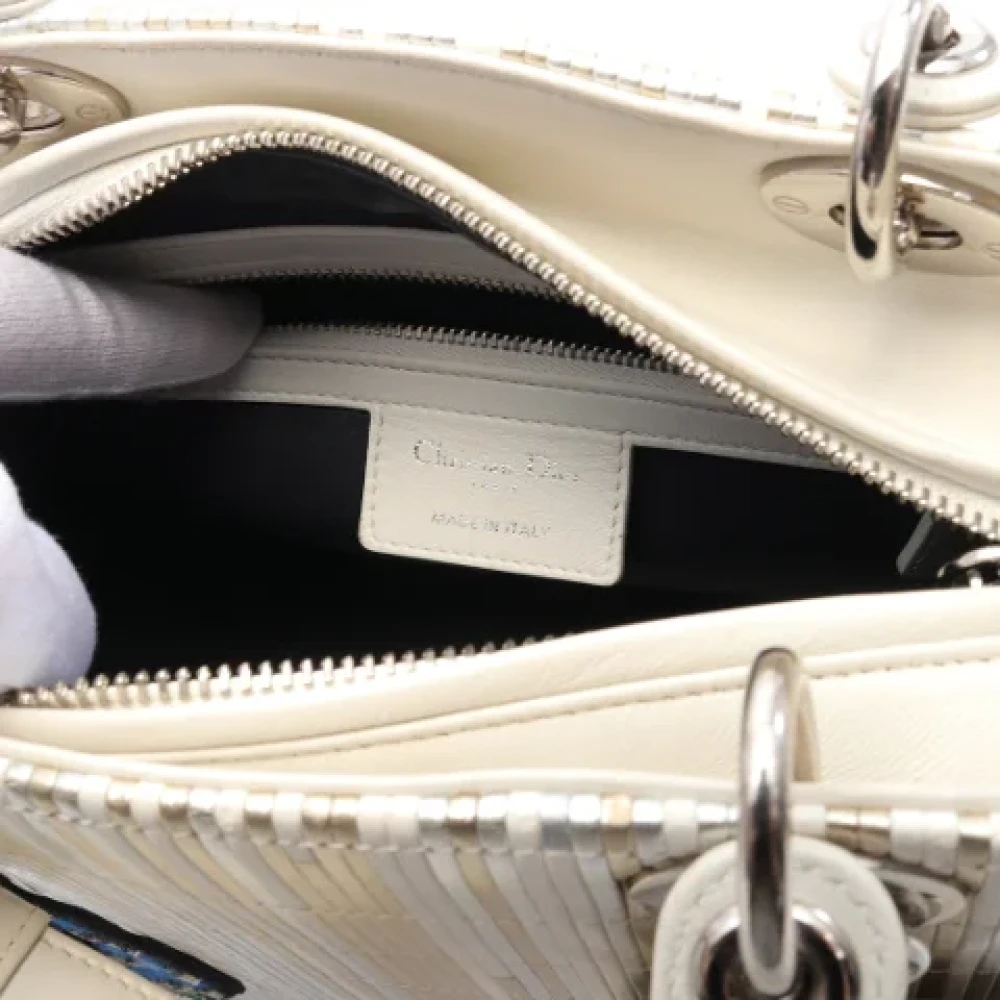 Dior Vintage Pre-owned Leather dior-bags Beige Dames