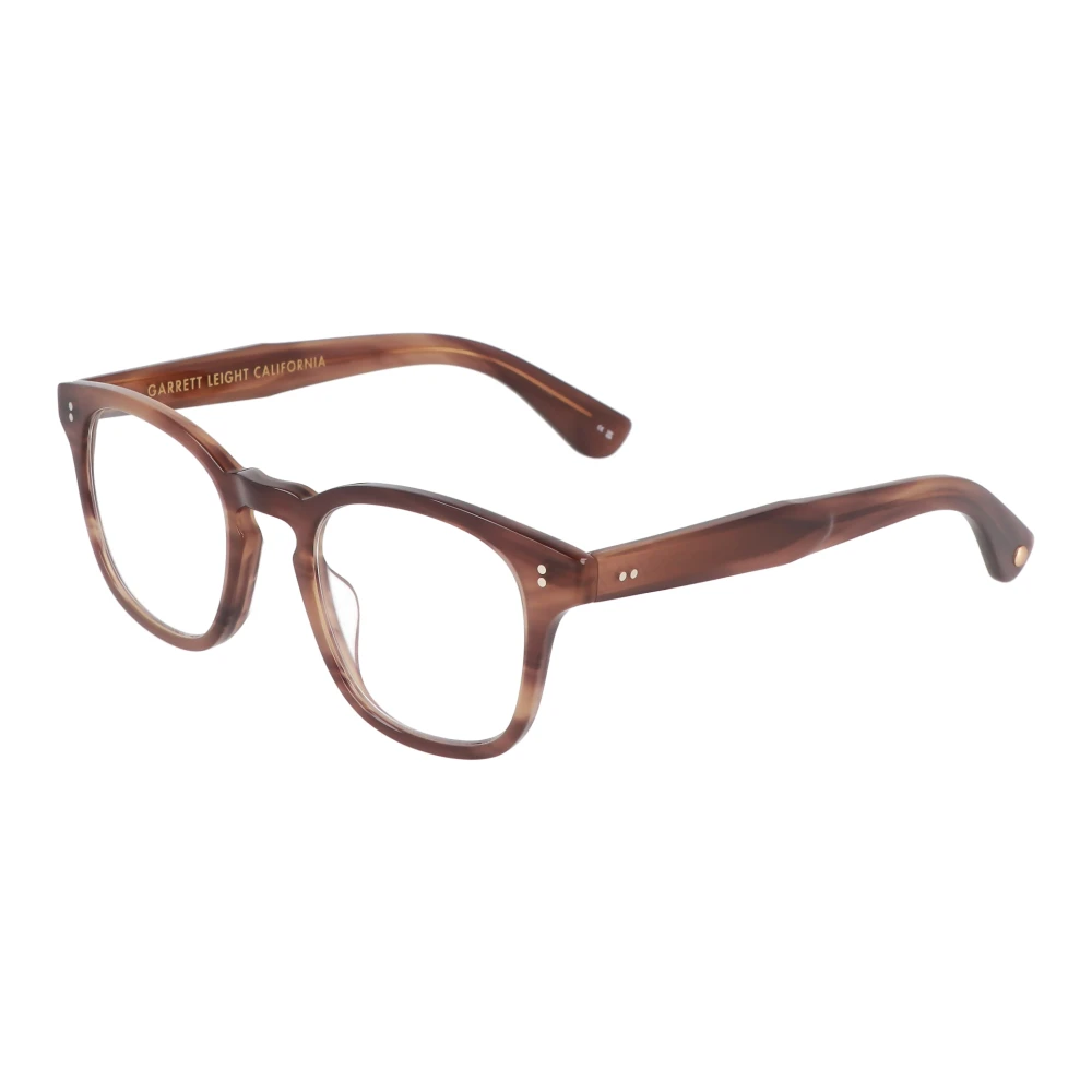 Garrett Leight Vierkante acetaat montuur zonnebril Brown Unisex