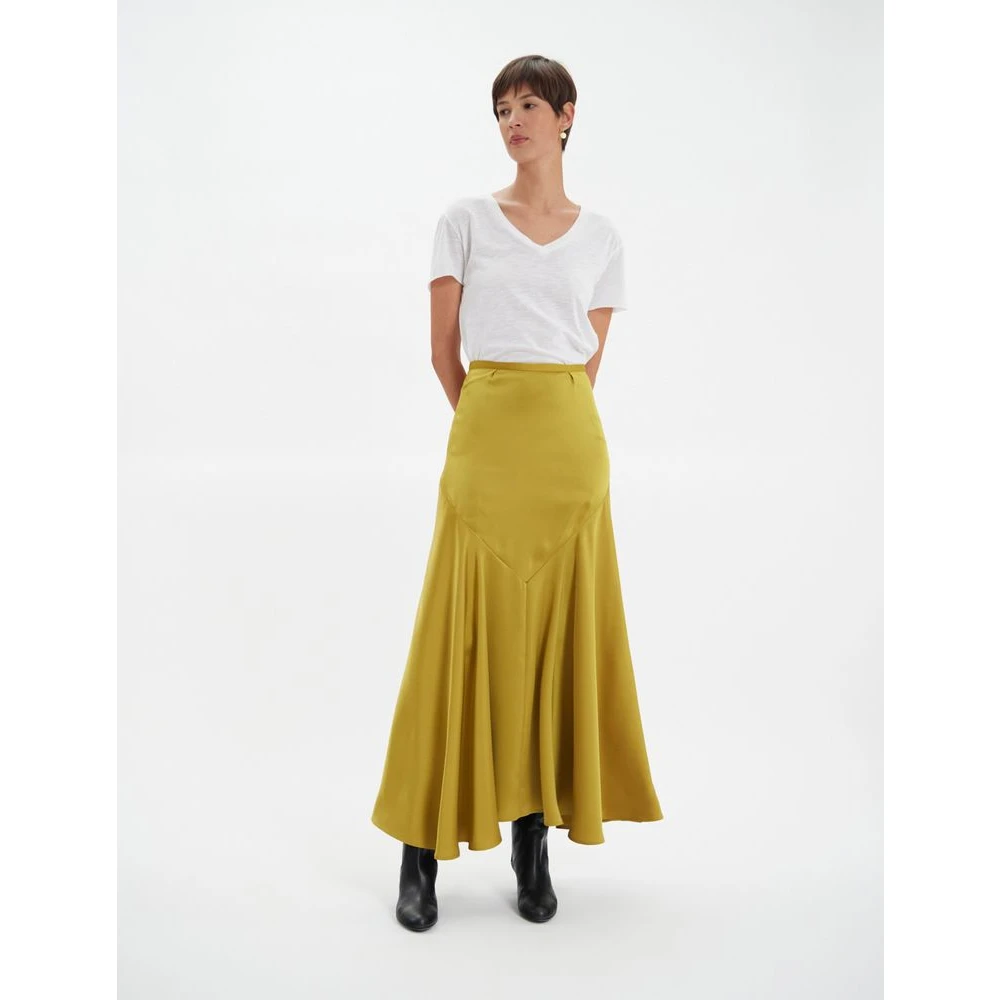 Ines De La Fressange Paris Velvette Skirt Yellow Dames