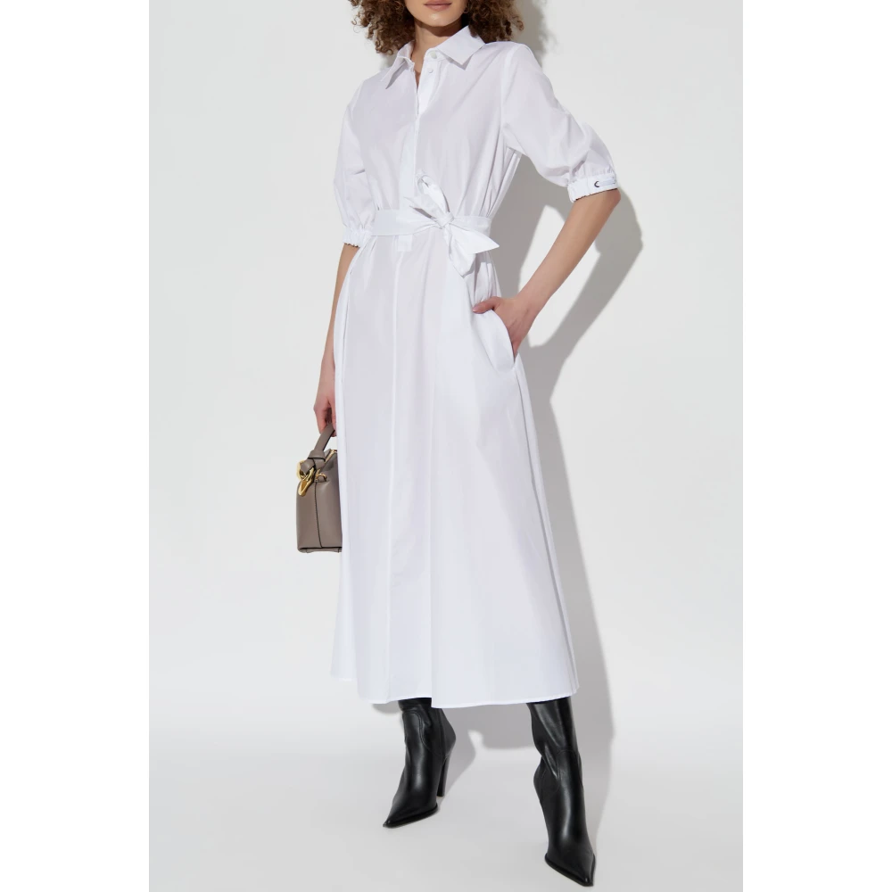 Max Mara Jurk met kraag 'Hoyo' White Dames