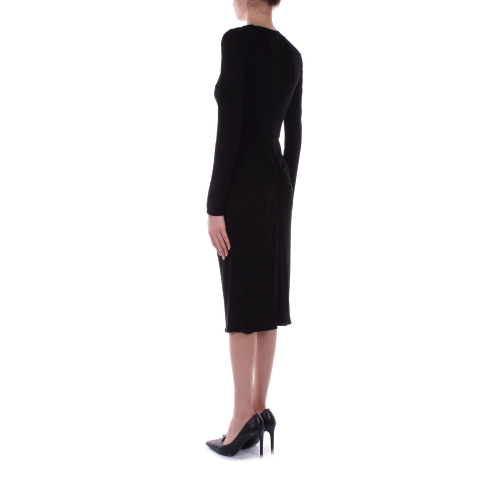 Elisabetta Franchi Zwarte Cut-Out Jurk Black Dames