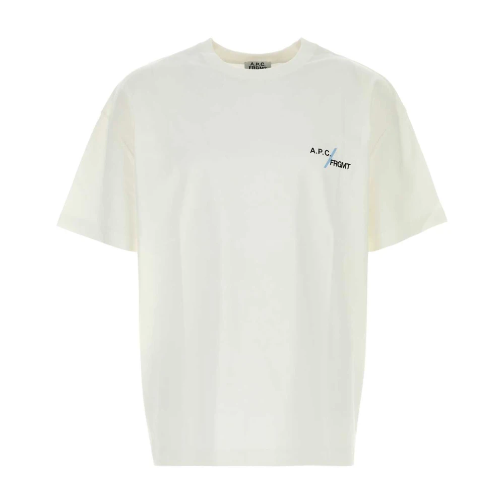 A.p.c. Men's White Frgmt T-Shirt - T-Shirts - M - Tops