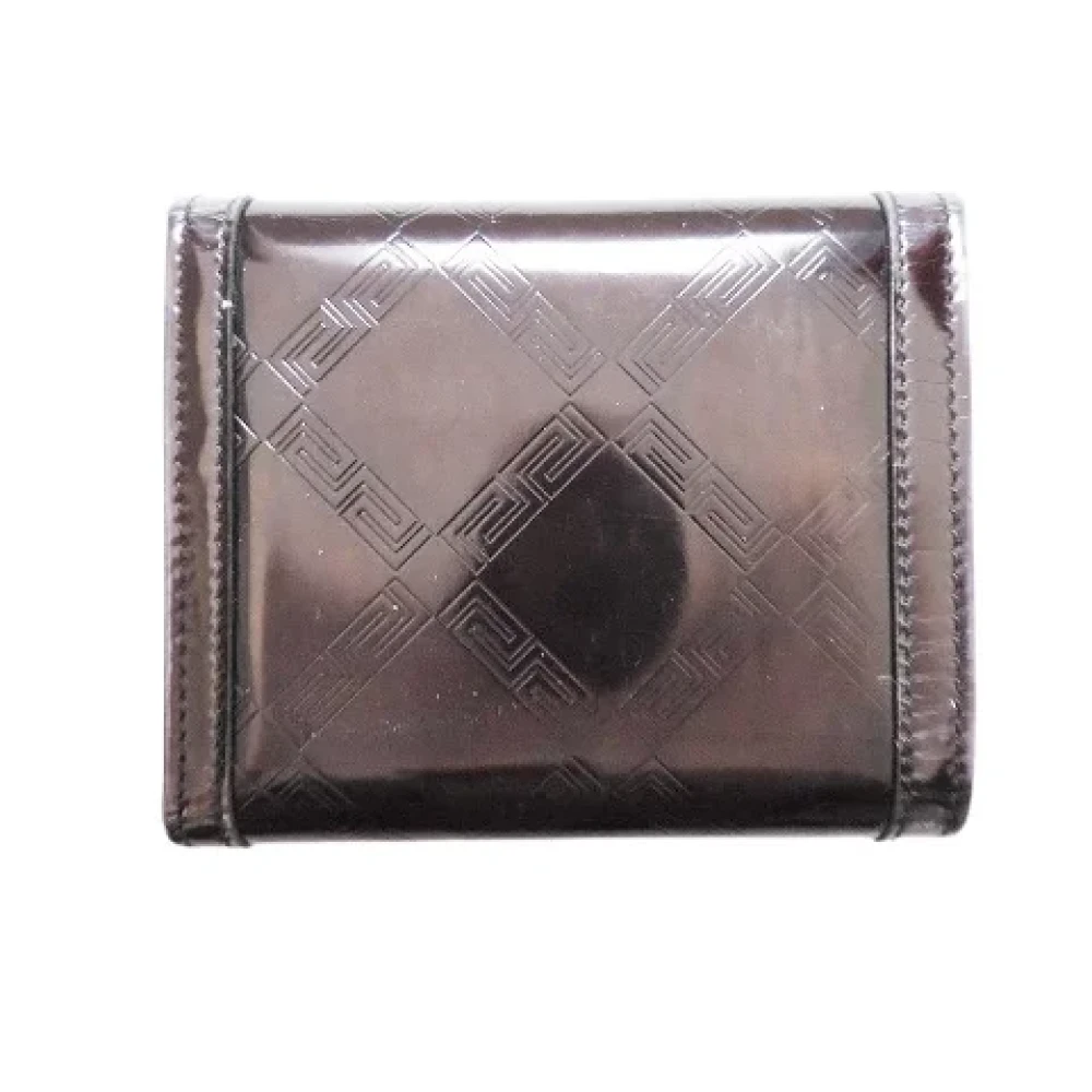 Versace Pre-owned Leather wallets Brown Dames