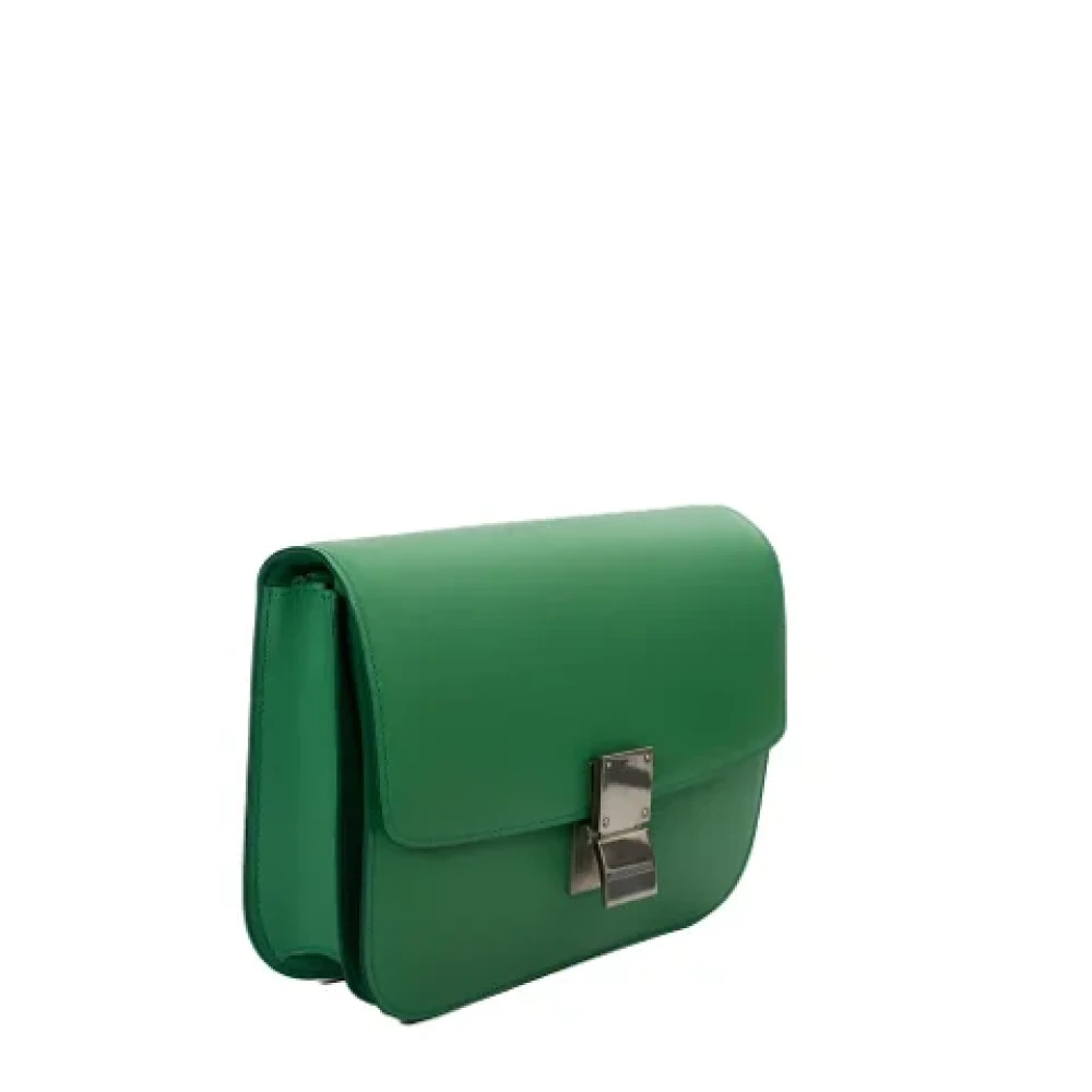 Celine Vintage Pre-owned Leather celine-bags Green Dames