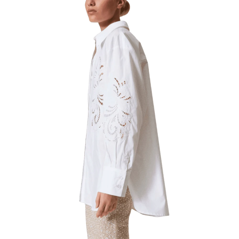Twinset Wit Geborduurd Overhemd White Dames