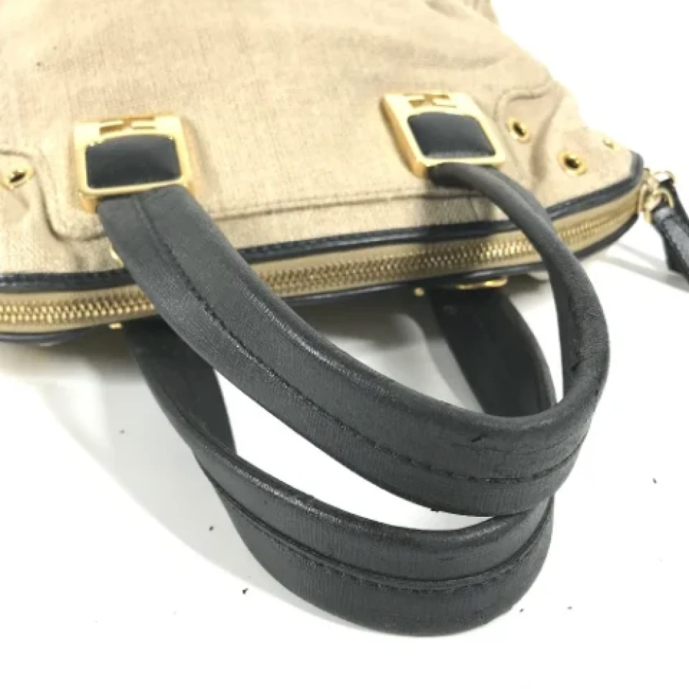 Fendi Vintage Pre-owned Leather fendi-bags Beige Dames
