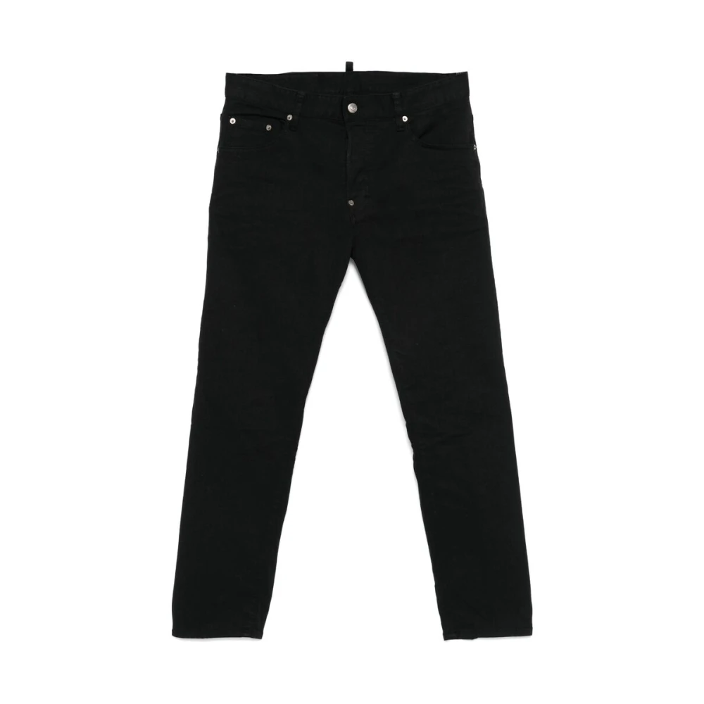 Dsquared2 Zwarte Klassieke Knoopsluiting Jeans Black Heren