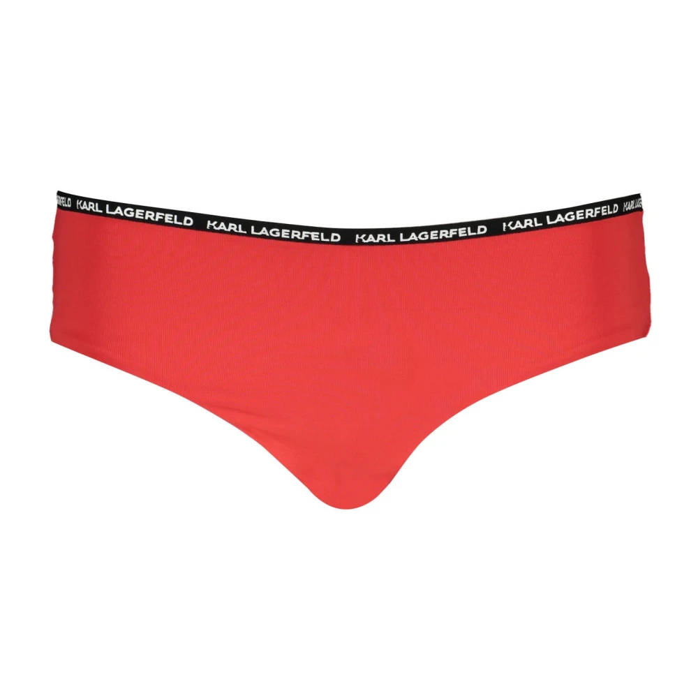Karl Lagerfeld Rode zwempak met contrastdetails Red Dames