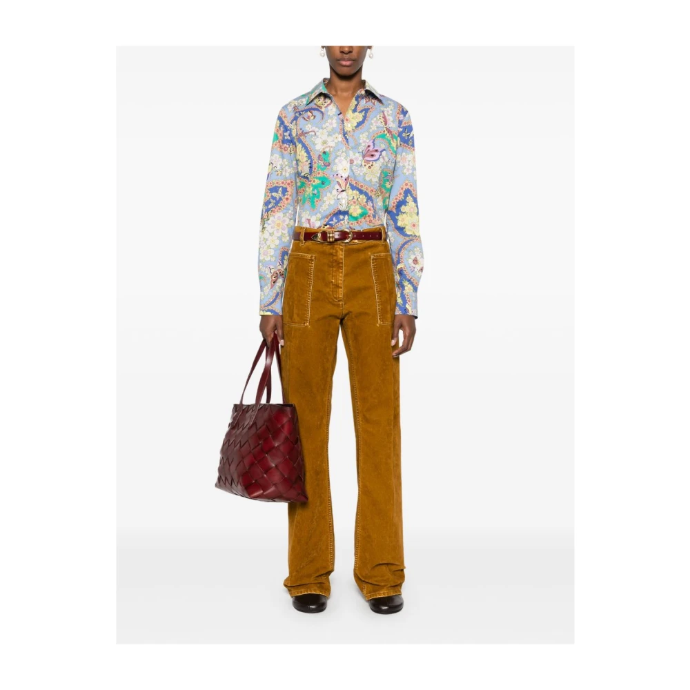 ETRO Multikleur Overhemd met knoopsluiting en lange mouwen Multicolor Dames
