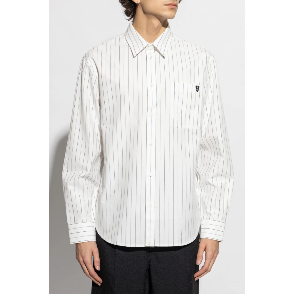 Burberry Overhemd met gestreept patroon White Heren