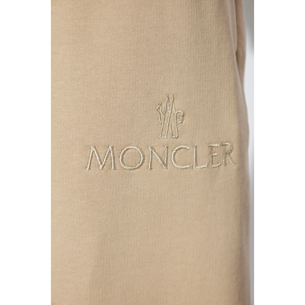 Moncler Broek met logo Beige Dames