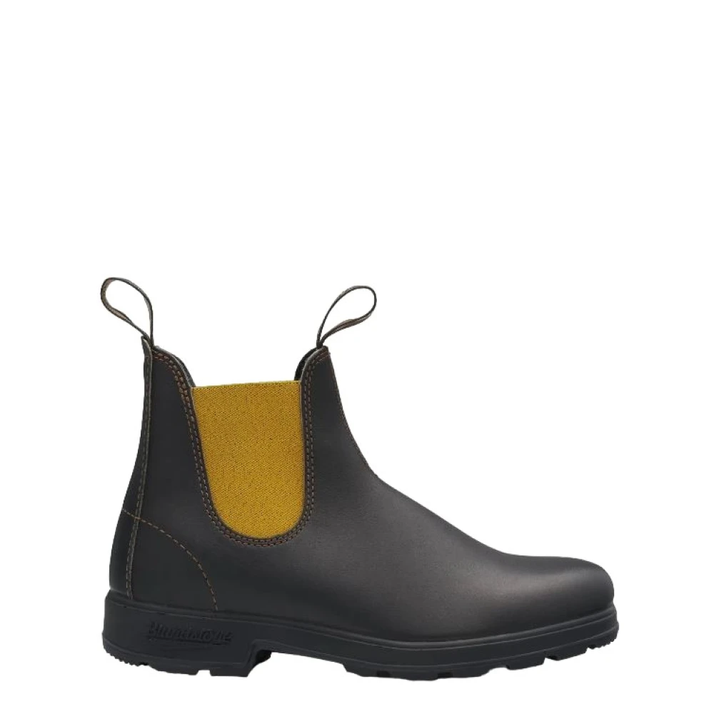 Blundstone Chelsea-stövlar i läder med halkskyddad sula Black, Herr