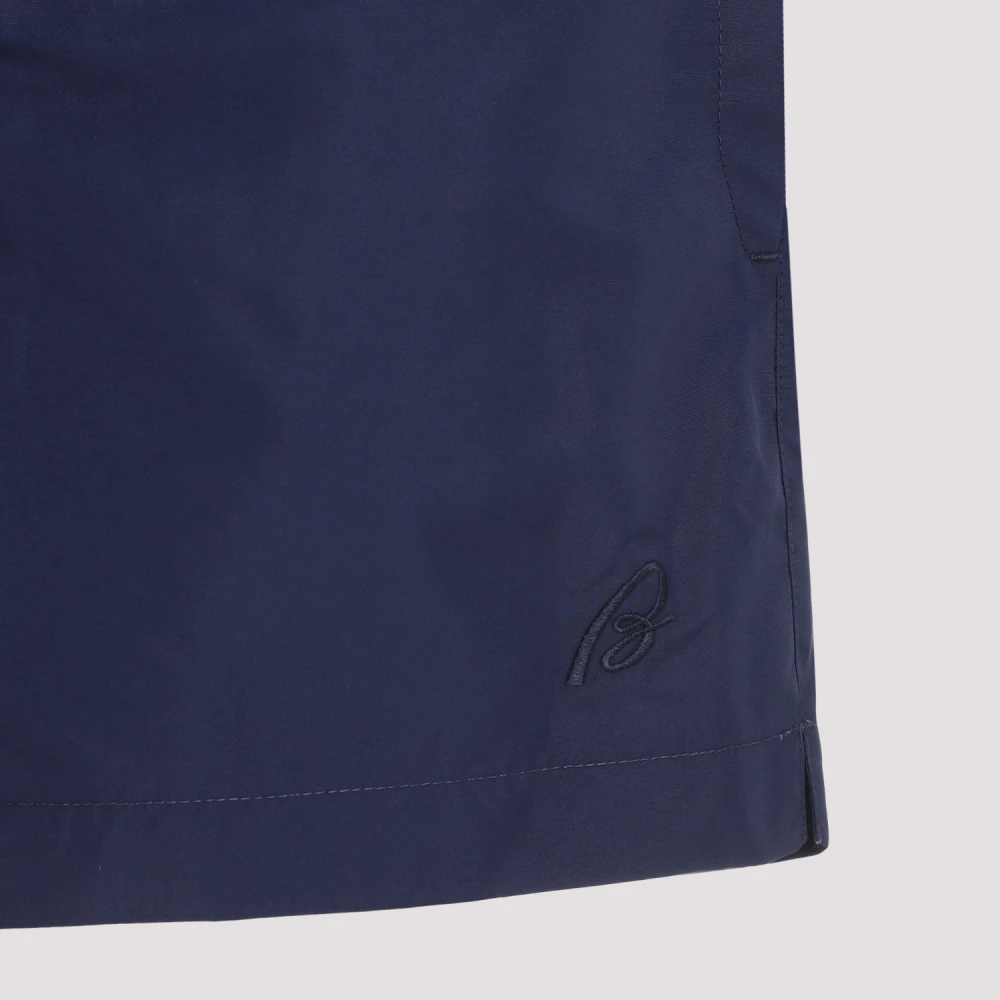 Brioni Sapphire Polyester Zwemshorts Blue Heren