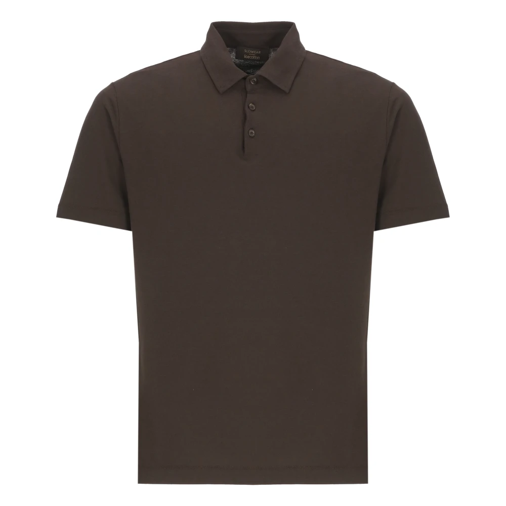 Zanone Herren Braun Slim Fit Icecotton Poloshirt