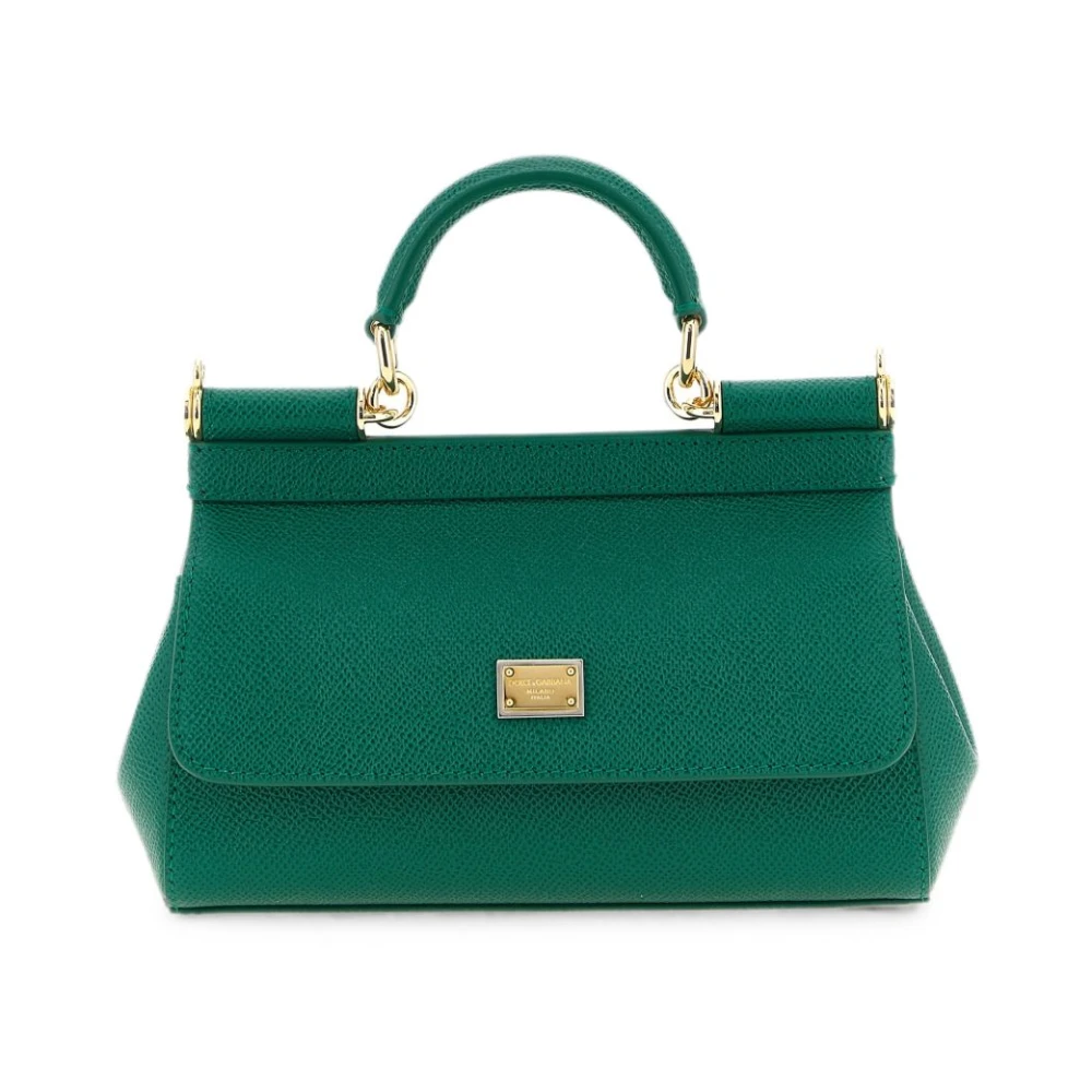 Dolce & Gabbana , Handbags, Female, Green, One Size, Small Sicily Handbag