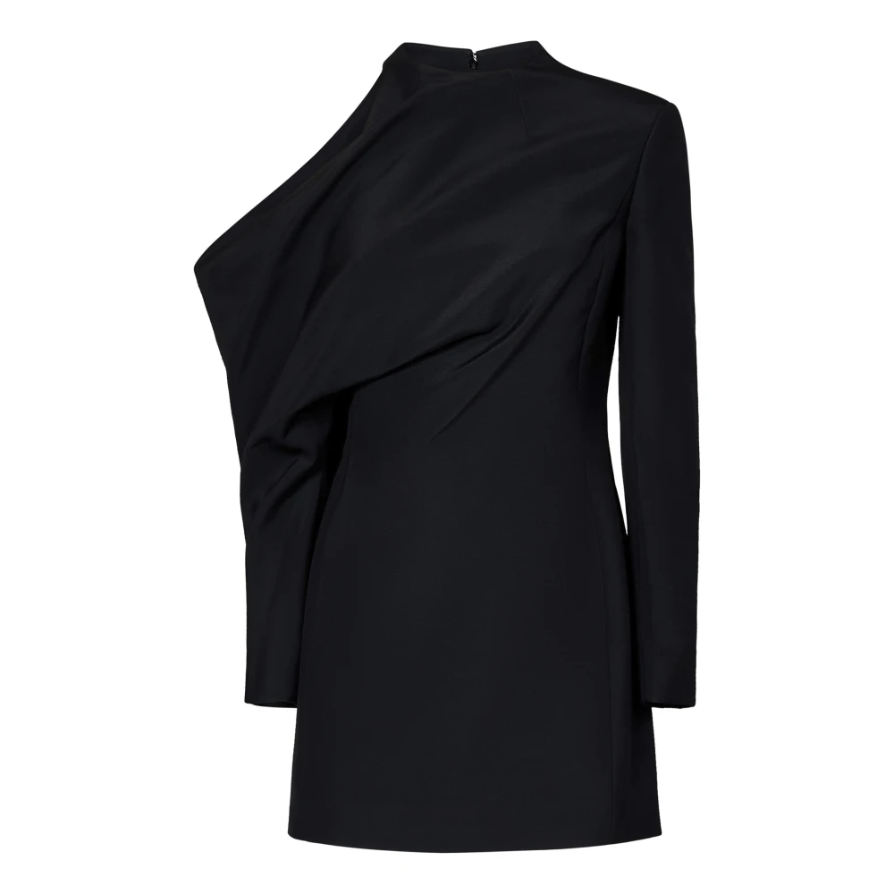 Khaite Zwarte Top met Gedrapeerde Schouder Black Dames