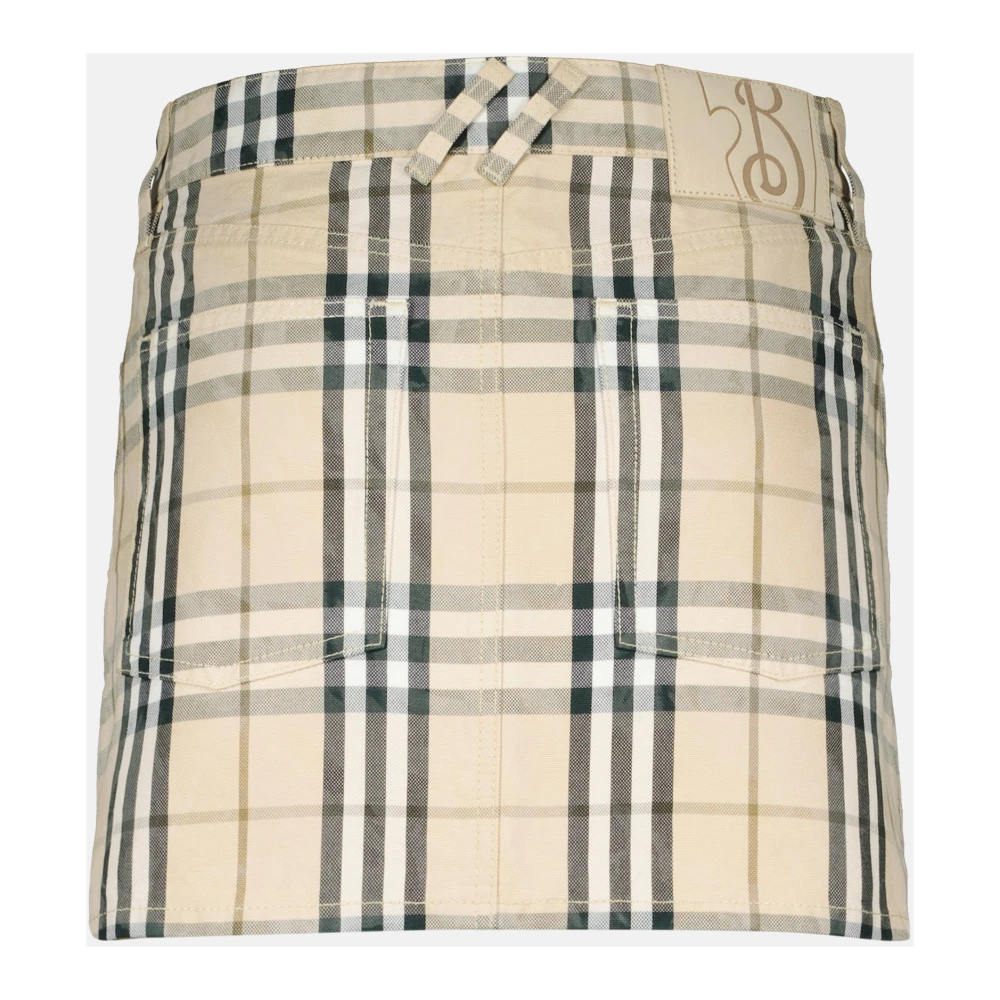 Burberry Vintage Check Mini Rok Beige Dames