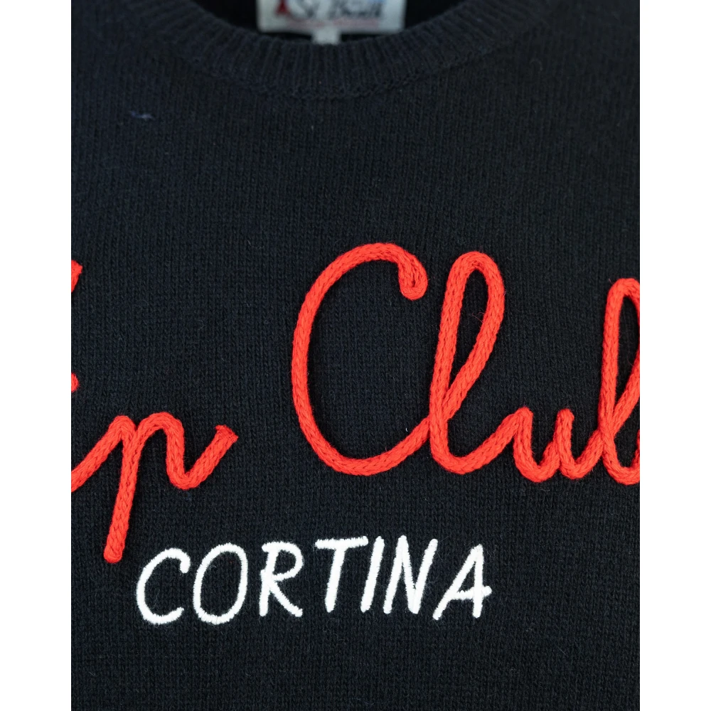 MC2 Saint Barth Kasjmier Groene Ski Sweater Grafisch Black Heren