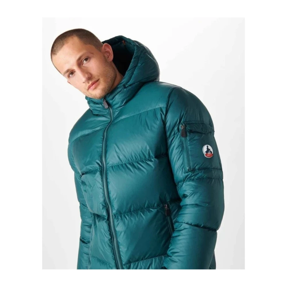Jott Warme Winterjas Groene Hooded Stijl Green Heren