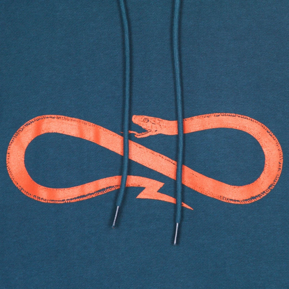Propaganda Petrol Logo Hoodie Sweatshirt met lange mouwen Blue Heren