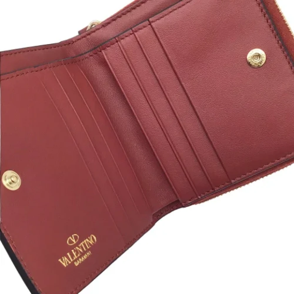 Valentino Vintage Pre-owned Leather wallets Red Dames