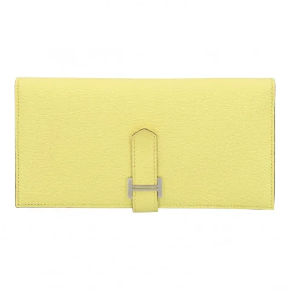 Hermès Vintage Pre-owned Fabric wallets Yellow Dames
