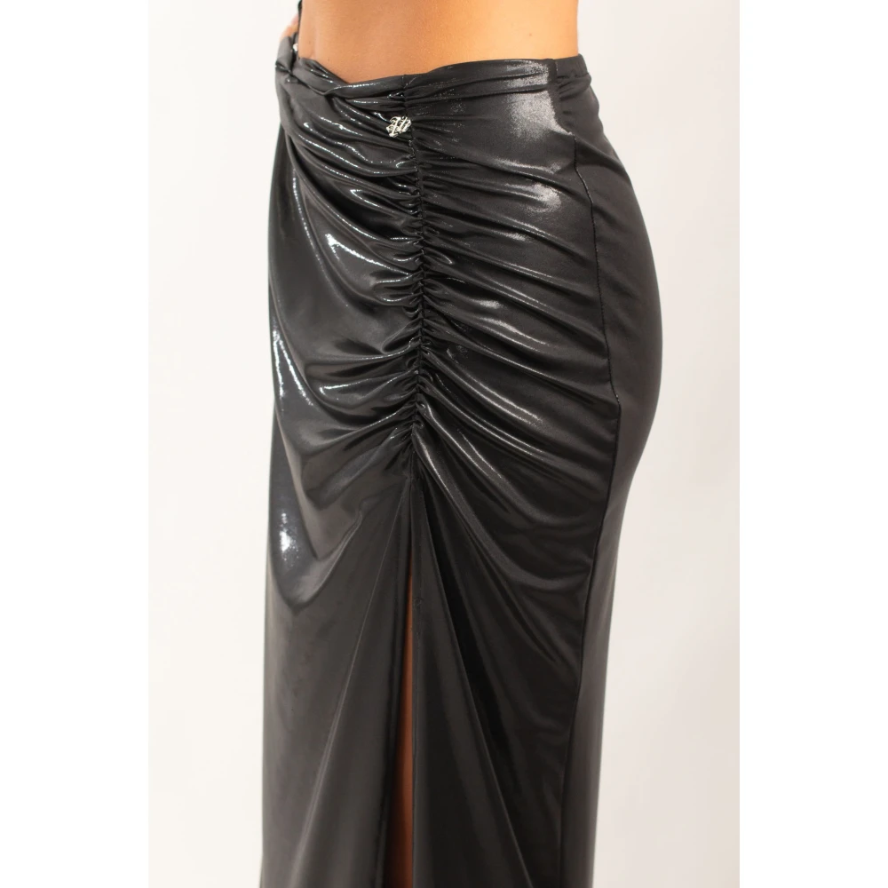Aniye By Gelamineerde Lange Rok in 336 Black Dames