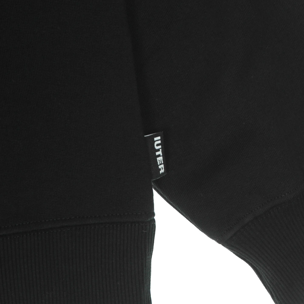 Iuter Zwarte Skeleton Hoodie Lange Mouw Sweatshirt Black Heren