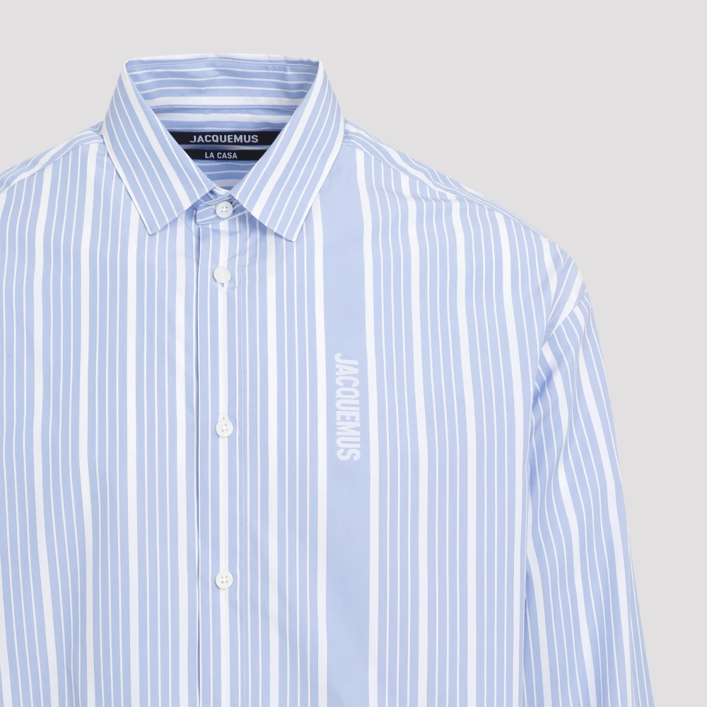 Jacquemus Blauw Overhemd Verhoog Stijl Luxe Blue Heren