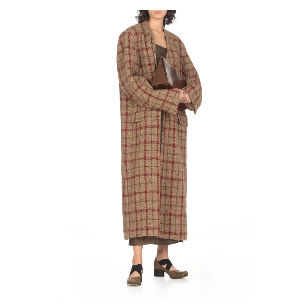 UMA Wang Bruine Viscose Jurk voor Vrouwen Brown Dames