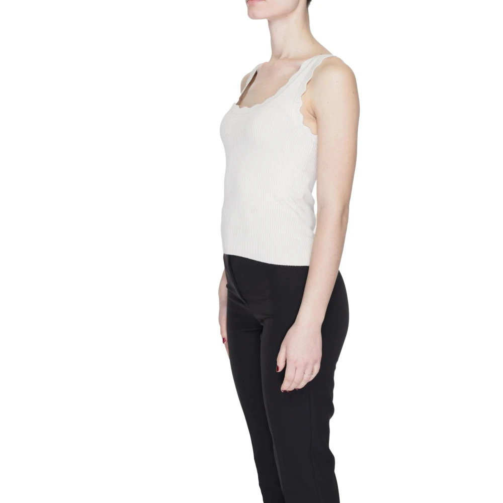 Jacqueline de Yong Beige Mouwloze Tank Top Beige Dames